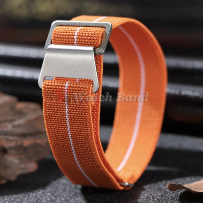 Bracelet de montre tressé en Nylon, 18/20/22mm, élastique, troupes françaises, sac de Parachute, Bracelet de Sport universel pour hommes et femmes