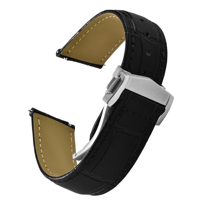 Bracelet en cuir d'origine pour montre Omega Speed Seamaster, 19mm, 20mm, 21mm, 22mm, fermoir déployant, bracelet en cuir à dégagement rapide en bambou pour hommes