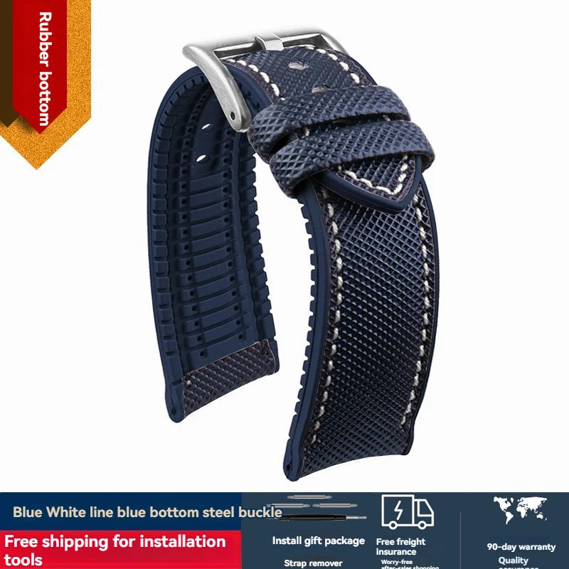 Per Mido timoniere comandante cittadino blu angelo serie cinturino orologio impermeabile in Nylon gomma cinturino orologio da 19mm 20mm 22mm 23mm