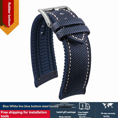 Per Mido timoniere comandante cittadino blu angelo serie cinturino orologio impermeabile in Nylon gomma cinturino orologio da 19mm 20mm 22mm 23mm