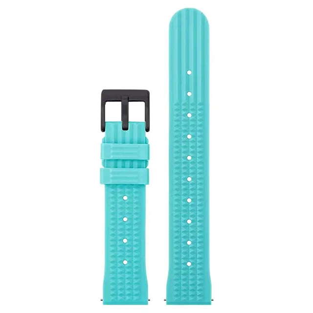 Watchdives – bracelet de montre gaufré en caoutchouc souple de qualité supérieure, 20mm 22mm, bracelet de remplacement à dégagement rapide, bandes unisexes durables en caoutchouc de Silicone