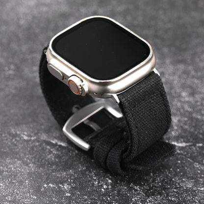 Cinturino doppio strato per Apple Watch Ultra 49MM 45MM 44MM, cinturino spesso verde nero stile robusto da uomo