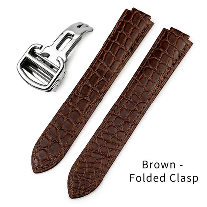 American Crocodile Alligator Leather Watch Band 14mm 16mm 18mm 20mm 22mm for Cartier Ballon Bleu Men Women Watch Strap
