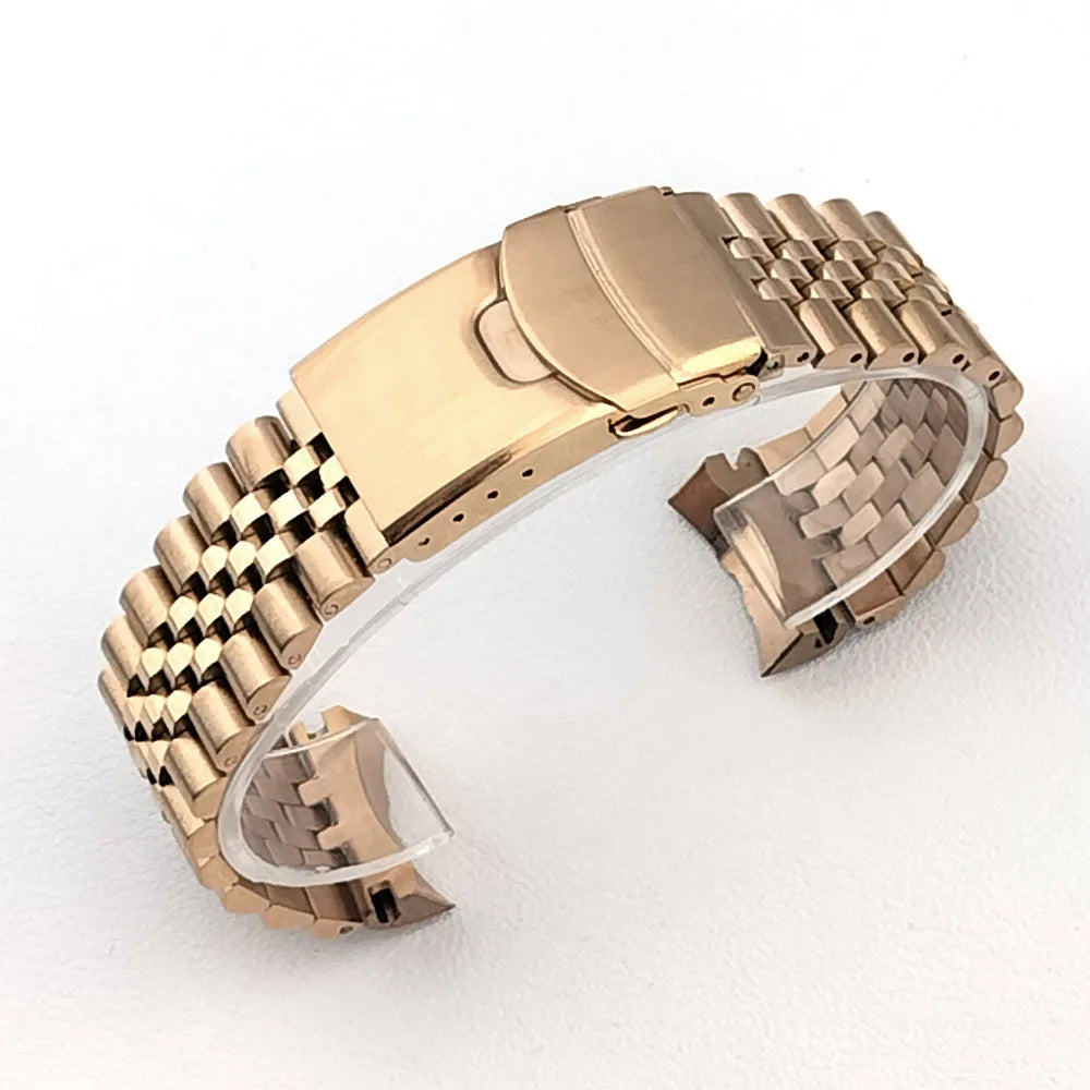 Men's Solid Stainless Steel Sport Bracelet, 22mm, SRPD SKX007/SKX009 SRPD63K1, Jubilee Curved End Bracelet