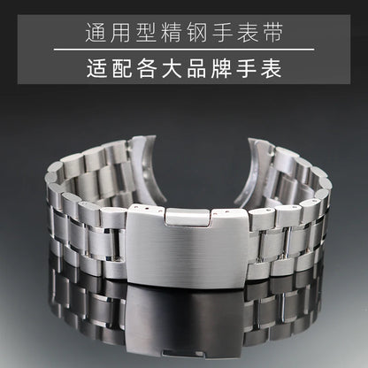 Cinturino curvo in acciaio inossidabile per Casio EFR-526/303/304/530/556/552 da uomo BEM-506/501, 20 22 24 mm