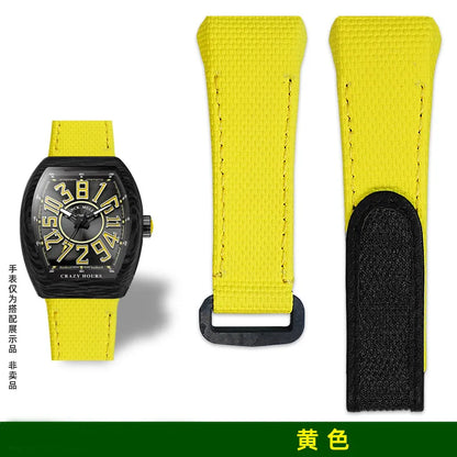 Bracelet de montre en caoutchouc FKM personnalisé pour Franck Muller V45/V32/V41 |   Bracelet en caoutchouc fluoré imperméable |   Bracelet de remplacement de luxe durable