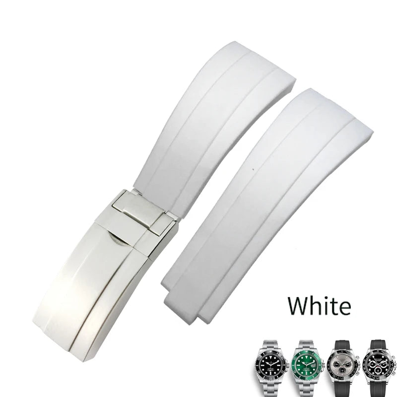 Bracelet de montre en caoutchouc et Silicone, 19mm 20mm 21mm 22mmmm, adapté pour Rolex Submariner GMT OYSTERFLEX Daytona DEEPSEA Seiko, étanche