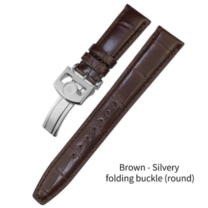 Bracelet de montre en cuir de Crocodile américain, 20mm 21mm 22mm, pour IWC PORTUGIESER PORTOFINO Pilot, outils gratuits