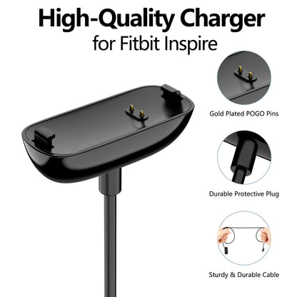Chargeur USB 100cm pour Fitbit Inspire/Inspire 2/Inspire 3, câble de chargement avec clip, station d'accueil pour Fitbit Inspire HR/ACE 2/ACE 3