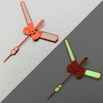 NH35 Luminous Watch Hands for NH35/NH36/4R/7S Movements, Black, Blue, Green, Orange, Red Pointers
