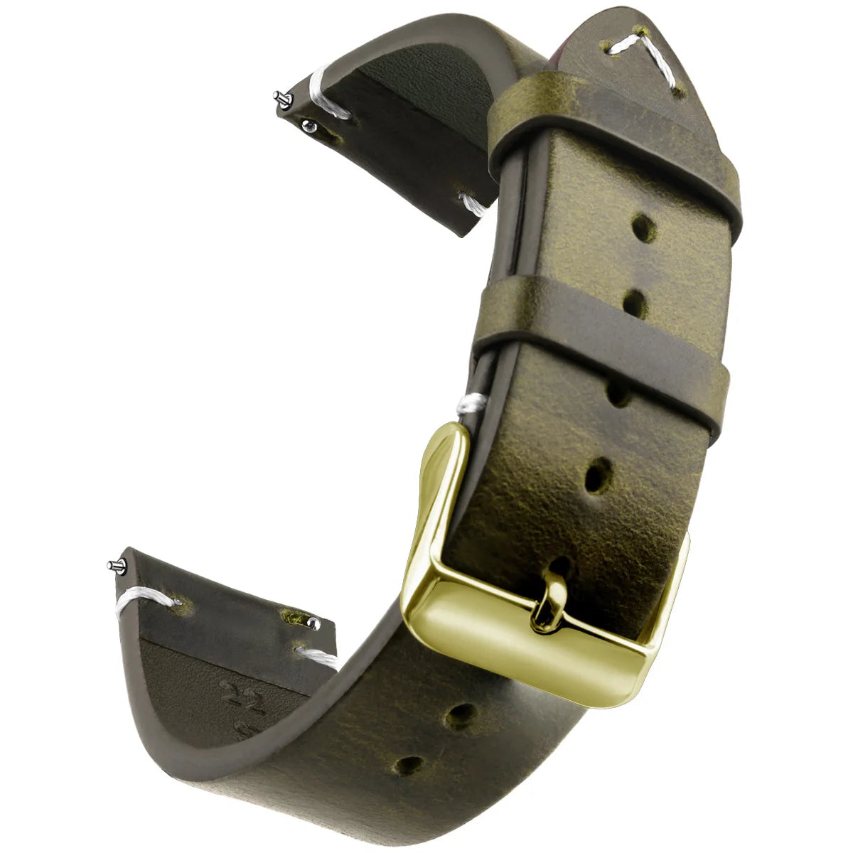Bracelet de montre en cuir véritable de cire, bracelets de montre à dégagement rapide 18mm/19mm/20mm/21mm/22mm/24m, pour Samsung, Seiko, Oris, montre citoyen