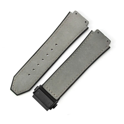 For Hublot BIGBANG Classic Fusion Leather Silicone Rubber Suede Watch Strap Dedicated Interface Lug System Band 26*19mm Bracelet