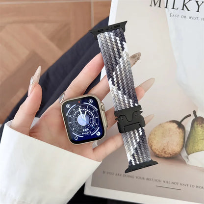 Nylon Solo Loop Bracelet for Apple Watch 46mm 44mm 45mm 42mm 40mm 38mm 41mm Ultra2 49mm iWatch Series 10 9 SE 8 7 6 5 4