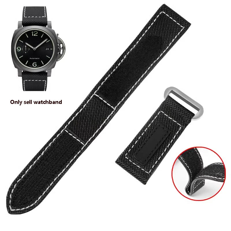 Bracelet de montre en toile de nylon pour Panerai, fibre de carbone collante, bracelet de grande taille, accessoires de bracelet, 24mm, 26mm, PAM01118, 01661/441