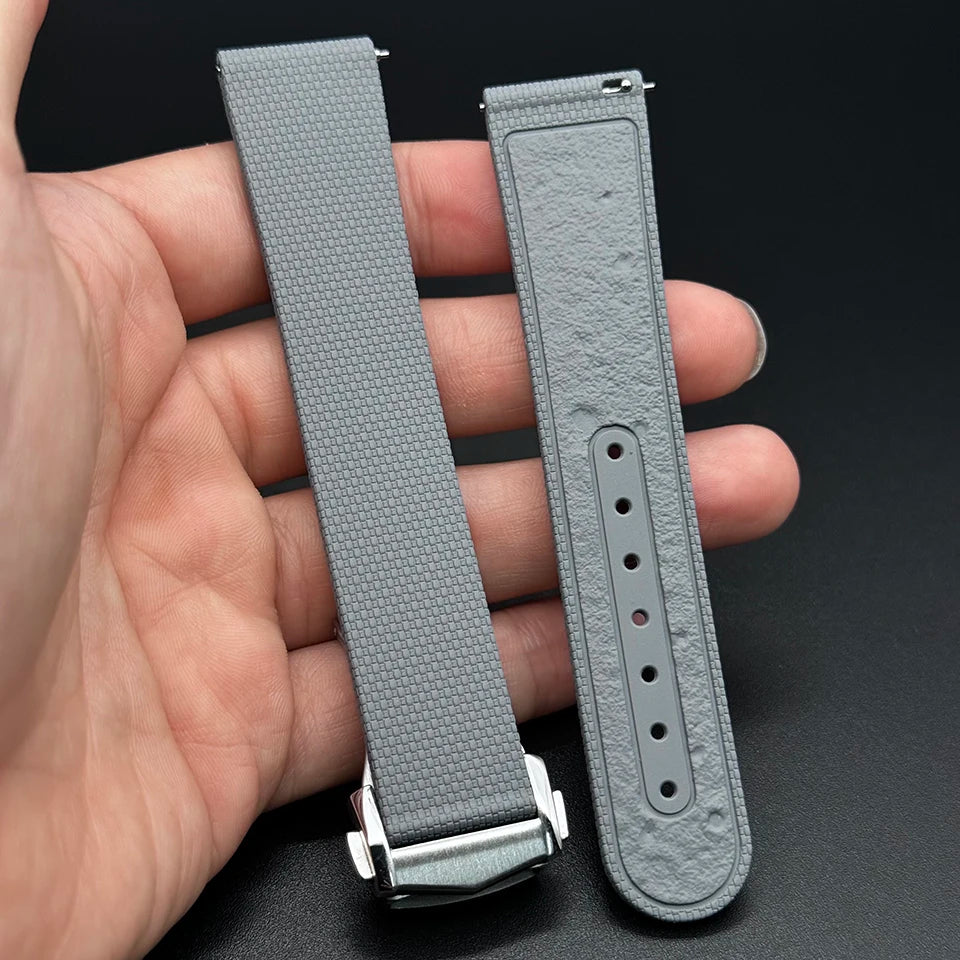 Bracelet montre 20mm caoutchouc Premium – Rapide à Boucle déployante – Toutes Marques