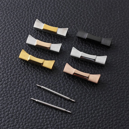 2 pièces 20mm extrémité incurvée lien Endlink pour bracelet de montre pour bracelet de montre bracelet en caoutchouc et en cuir connexion sans couture