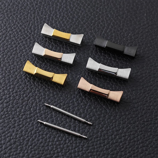 2 pièces 20mm extrémité incurvée lien Endlink pour bracelet de montre pour bracelet de montre bracelet en caoutchouc et en cuir connexion sans couture