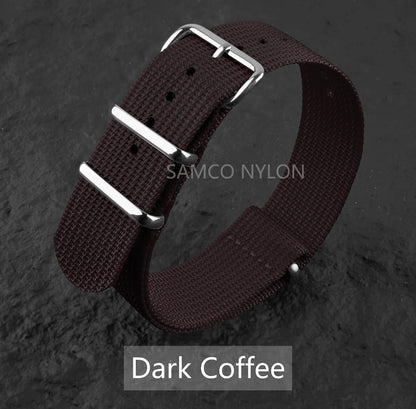 Bracelet de montre en Nylon nervuré 20mm 22mm bracelets de montre confortables boucle militaire lavable Blet pour hommes bracelets de montre