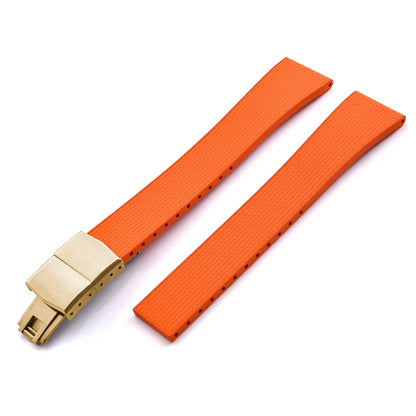 Delugs 20mm FKM Rubber CTS Watch Straps with Butterfly Buckle 4 Colors, Unique Texture, Quick Release for Brand Watches