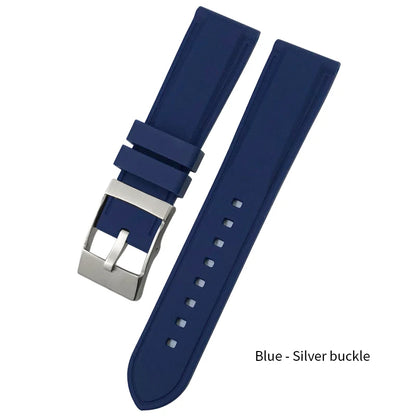 Bracelet de Montre en Caoutchouc de Silicone Souple, Coloré, pour Breitling SEIKO Longines Tudor mol, 20mm 21mm 22mm 23mm 24mm