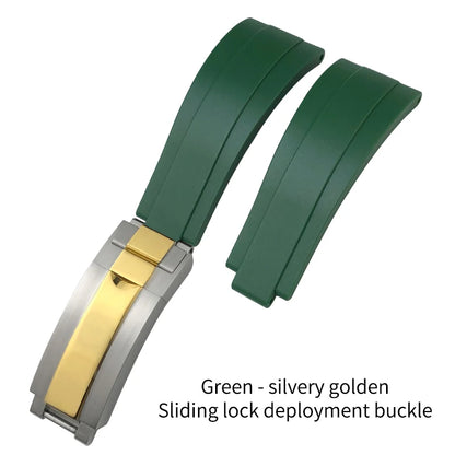 Natural Rubber Watch Strap for Rolex SUBMARINER Explorer Air King Deepsea, Soft Silicone Watch Band, High Quality, 20mm, 21mm