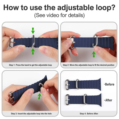 Bracelet Ocean pour Apple Watch Ultra 3 2, 49mm 46mm 44mm 40mm 45mm 41mm 42mm, Correa Bracelet iWatch Series 11 10 9 SE 8 7 6 5 4
