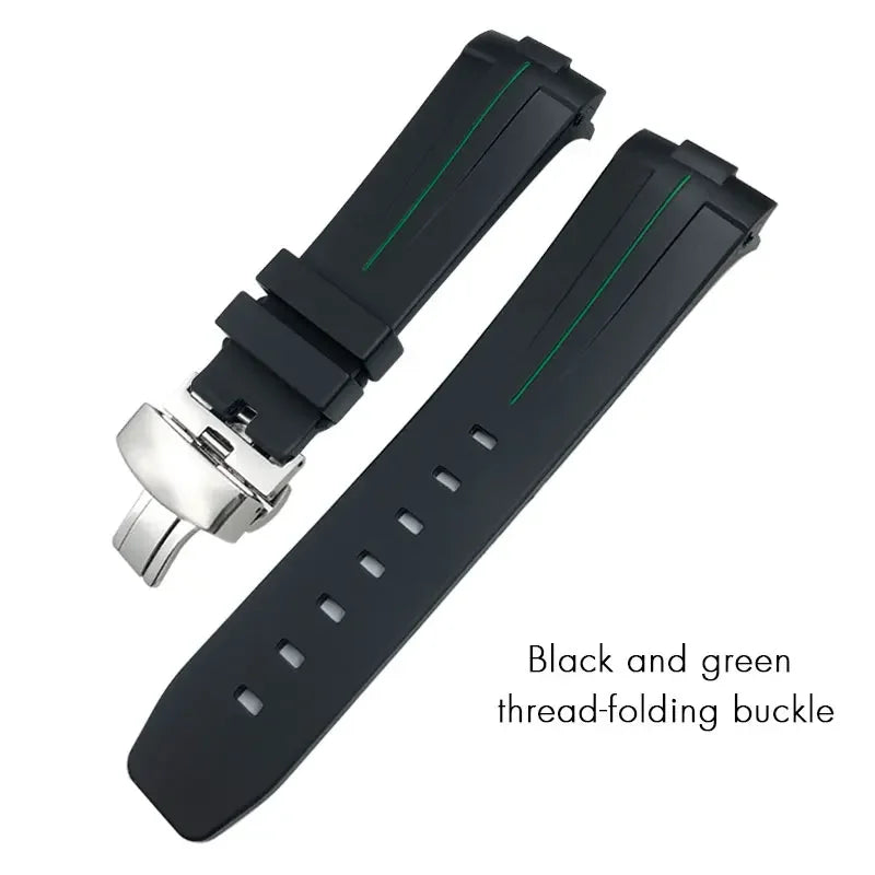 Cinturino per orologio in gomma, 22mm 24mm 21mm 23mm, per SEIKO 5 SKX Citizen Longines HUAWEI Rolex DEEPSEA, braccialetto sportivo impermeabile in silicone