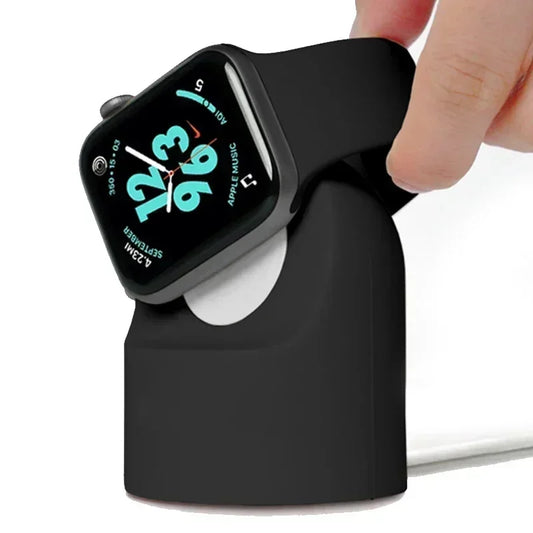 Supporto per caricabatterie Apple Watch Series Ultra/8/SE2/7/6/SE/4/3 49mm/45mm/44mm/42mm/41mm/40mm/38mm, Modalità Comodino in Silicone Resistente