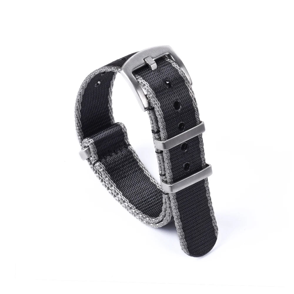 Premium Quality Nylon Fabric Seat Belts, 20mm 22mm, Army Sport Watch Straps, Durable Bracelets for Traditional Watches