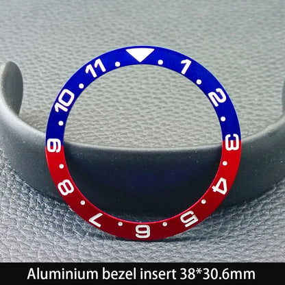 38mm x 30.6mm Sloped Ceramic Bezel GMT and Diving Watch Insert for 40mm Men's Watch Replacement Watch Bezel Inserts