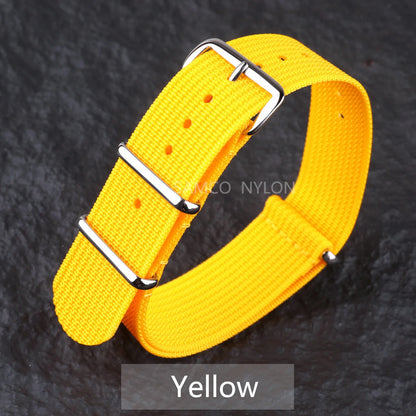 Bracelet de montre en Nylon nervuré 20mm 22mm bracelets de montre confortables boucle militaire lavable Blet pour hommes bracelets de montre