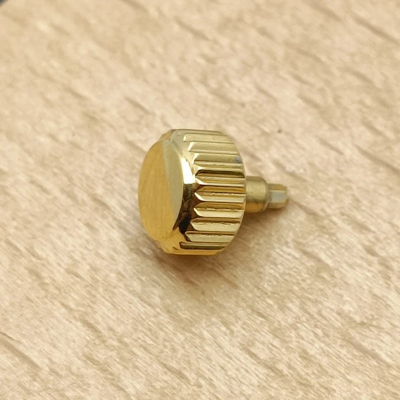 Screw-on case replacement crown, high-quality engraved and signed 'S', fits NH/35 and NH/36 movements, 3 styles with crown tube stem