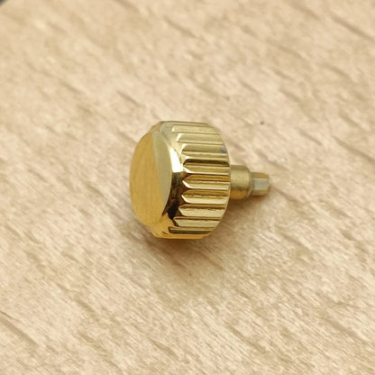 Screw-on case replacement crown, high-quality engraved and signed 'S', fits NH/35 and NH/36 movements, 3 styles with crown tube stem