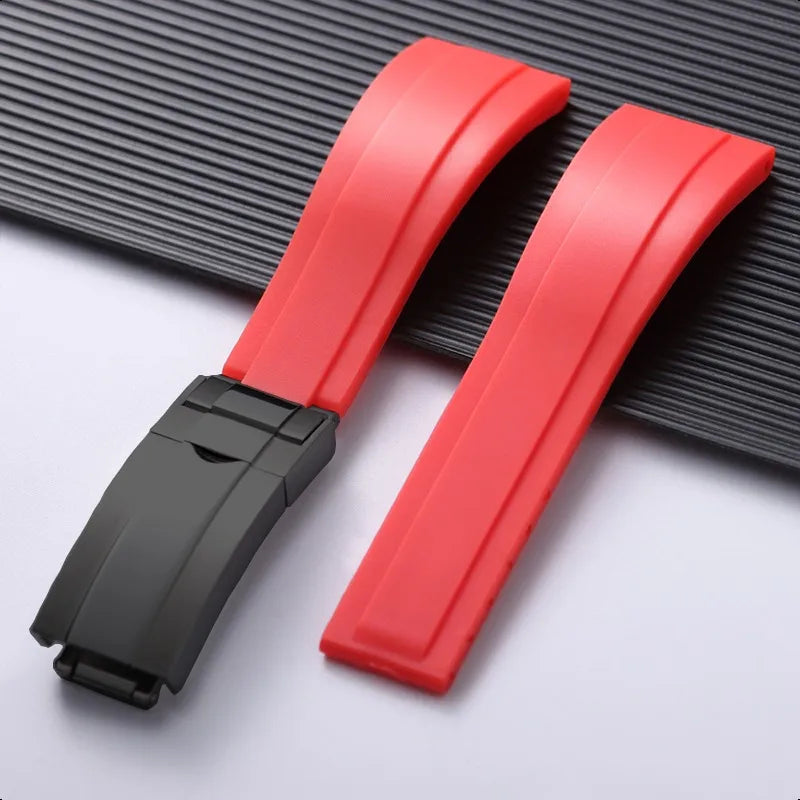 For Rolex 20mm Silicone Strap for Rolex Water Ghost Daytona Submariner, Rubber Silicone Watch Strap, Waterproof Bracelet