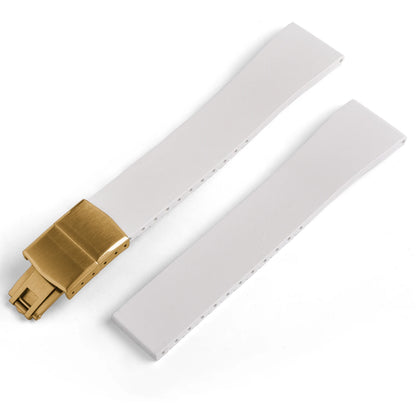 Nouveau bracelet de montre CTS FKM boucle en or papillon à dégagement rapide 16mm 18mm 19mm 20mm 21mm 22mm bracelets de montre en caoutchouc CTS pour couper à la taille