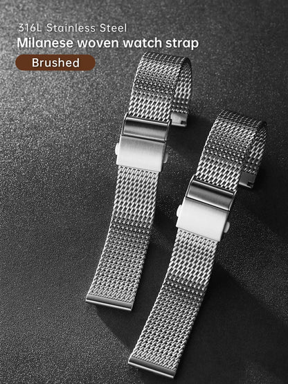 MAIKES bracelet de montre de luxe en acier inoxydable 316L pour Rolex Omega IWC Breitling bracelets de montre 20mm 21mm 22mm bracelet de montre tissé milanais