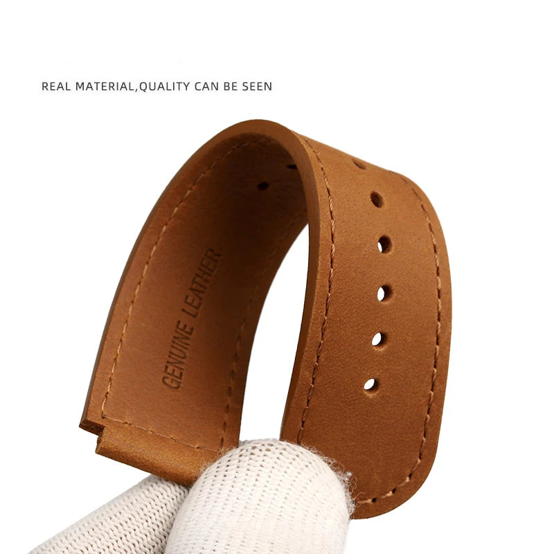 High-quality vintage leather watch strap for Casio 3299 AE-1200 AE-1300 AE-1500 SGW-300/400 w218h, 18mm, brown/black