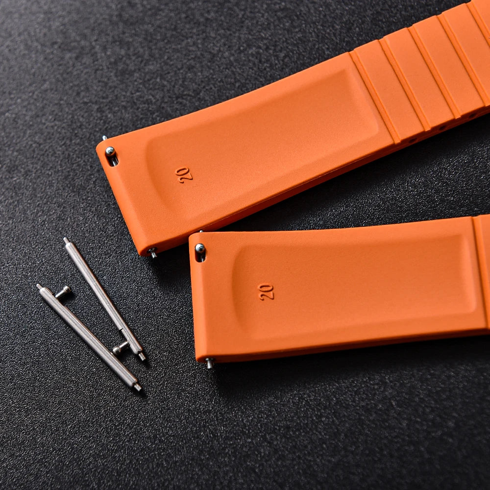 CTS FKM High Quality Fluoro Rubber Quick Release Watch Straps Soft 19/20/21/22mm for Dive Watch Unisex Cut to Size
