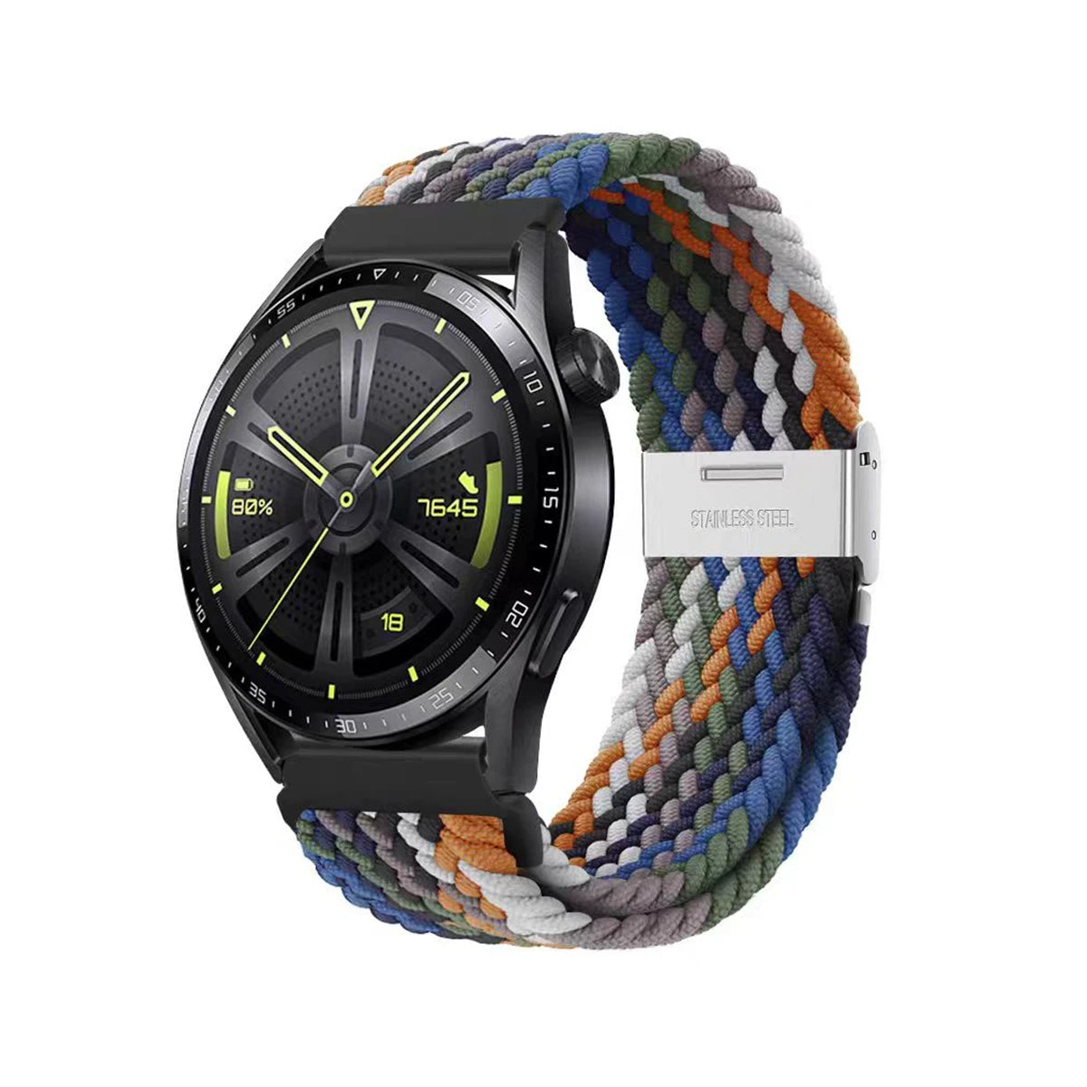 Boucle tressée universelle 18/20/22mm pour Samsung Watch 7 6 5 4 3/Amazfit GTS4 3 2/Huawei Watch GT6 5 4 3 2/Garmin Vivoactive 5