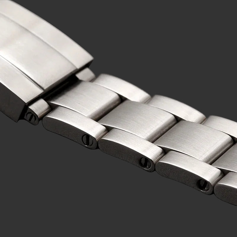 Watch strap for Rolex Submariner Daytona, solid steel - folding clasp