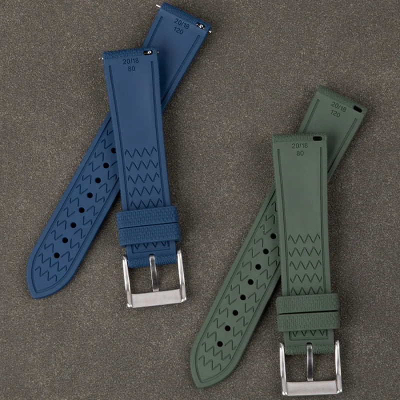 Cinturino per orologio in gomma fluorurata FKM di alta qualità, 18/19/20/21/22/23/24mm, per uomo e donna, per Longines/Tissot Rolex Diver, cinturino universale F