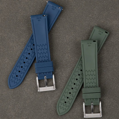 Cinturino per orologio in gomma fluorurata FKM di alta qualità, 18/19/20/21/22/23/24mm, per uomo e donna, per Longines/Tissot Rolex Diver, cinturino universale F