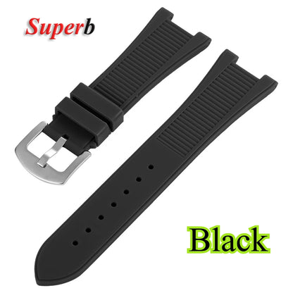25x13mm Waterproof Silicone Strap for Patek Philippe Nautilus Series 5711 5726 5712, Rubber Watch Band, Concave Interface