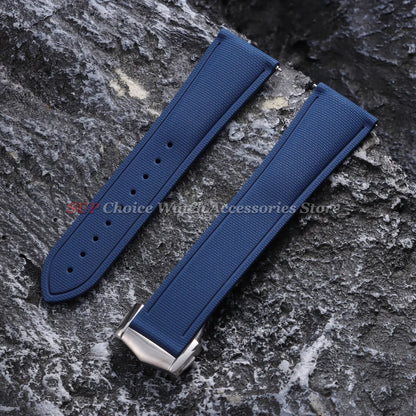 Bracelet universel à dégagement rapide 20mm 21mm 22mm, bracelet de montre étanche en caoutchouc FKM pour Omega, Rolex, Seiko