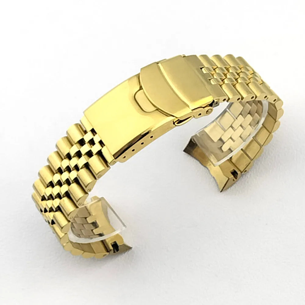 Men's Solid Stainless Steel Sport Bracelet, 22mm, SRPD SKX007/SKX009 SRPD63K1, Jubilee Curved End Bracelet