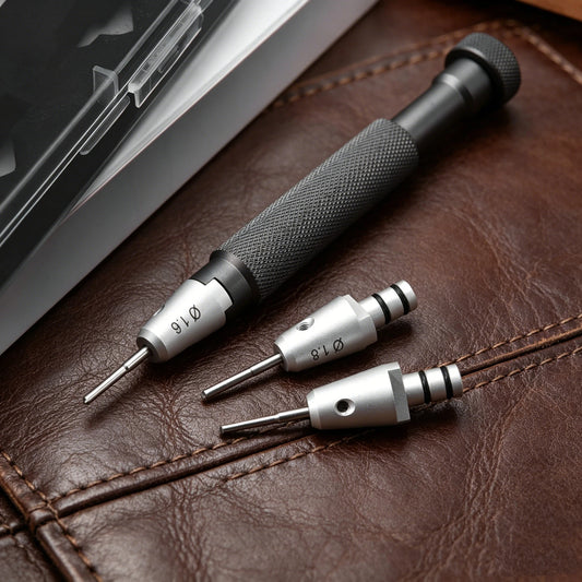 BUSLUO 1.2/1.4/1.8mm Steel Screwdriver for Watch Repair, Portable Watchband Remover Tools with Mini Link Pins for Watchmaker