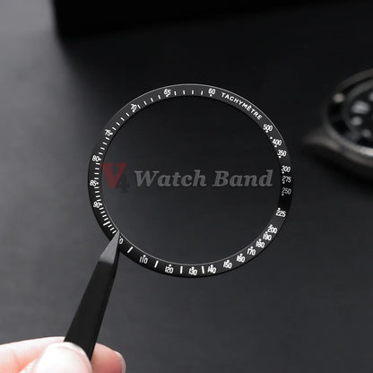 Insert per lunetta per orologio in alluminio 40,5 mm * 35,2 mm per cassa orologio Speedmaster VK63, anello per orologio con lunetta tachimetrica per Speedmaster