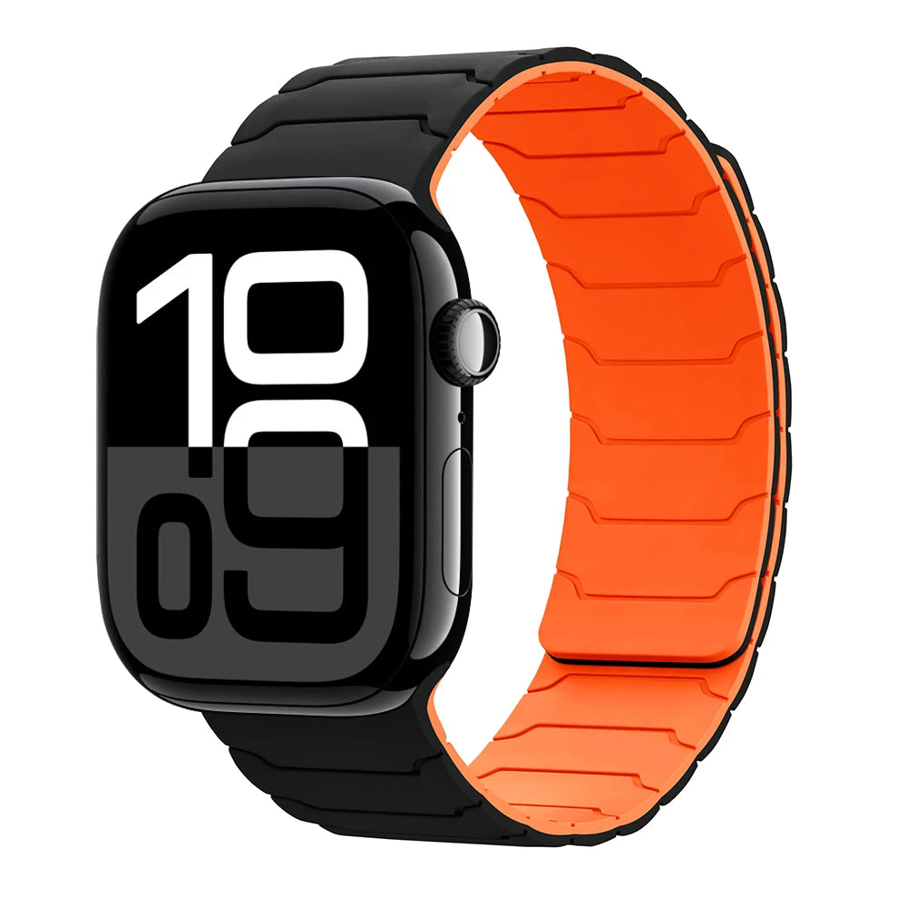 Magnetisches Armband für Apple Watch, 46 mm 44 mm 45 mm 40 mm 42 mm 41 mm, aus Silikon, Correa, Armband für IWatch Serie 11 10 SE 9 8 7 6 5 4 3