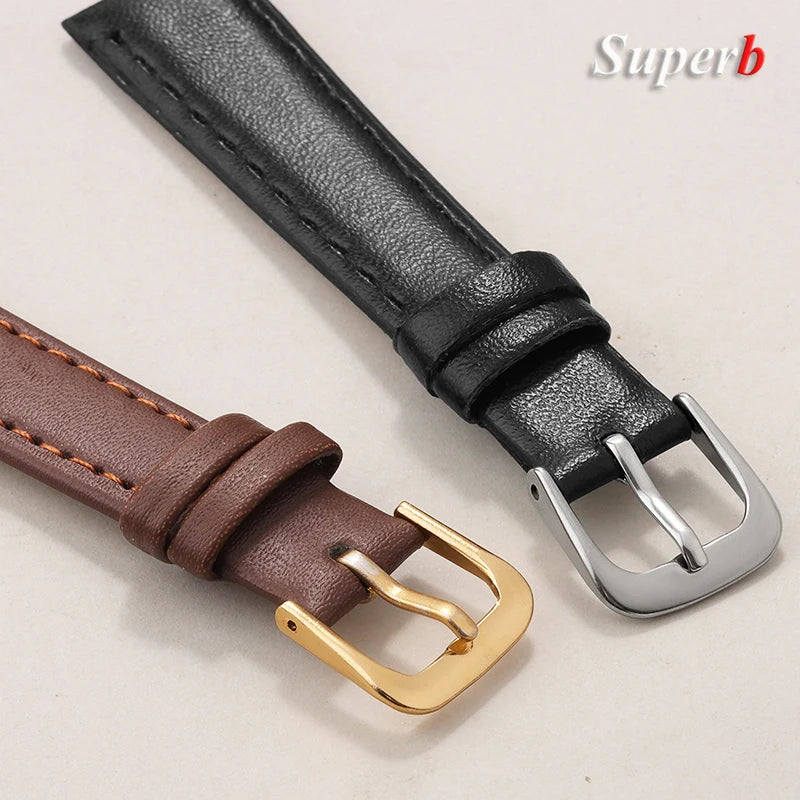 8mm 10mm 12mm 14mm 16mm 18mm 20mm 22mm PU Leather Watch Strap for Men Women Soft Leather Band Universal Sport Bracelet