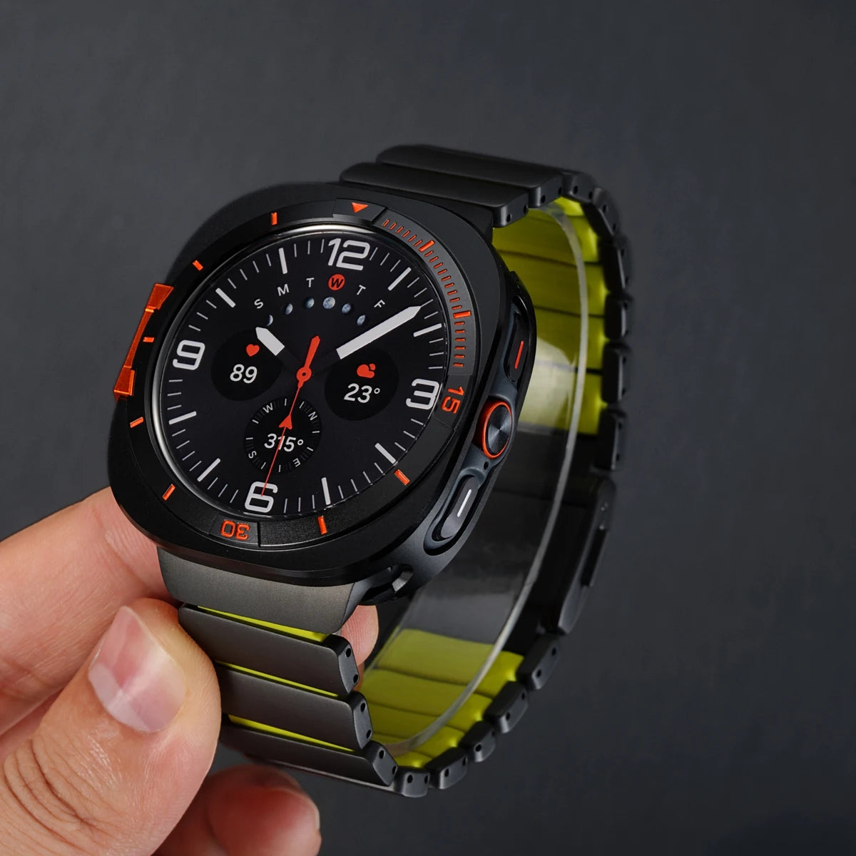 Titanium Magnetic Bracelet + Metal Protective Case for Samsung Galaxy Watch Ultra 47mm